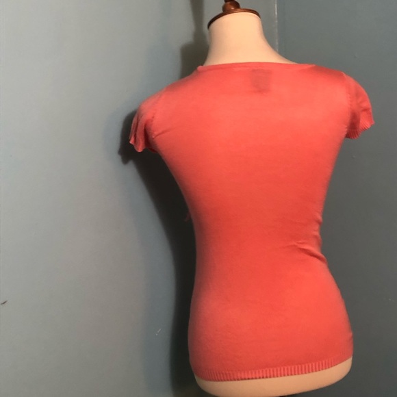 Vintage pink capped sleeve heart top - Picture 7 of 8